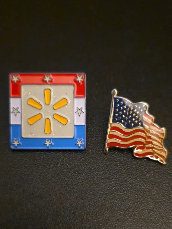 Set of 8 Collectible Hogeye, Wal-Mart Enamel Pins Holiday, Patriotic, Lapel Pins - Picture 2 of 9